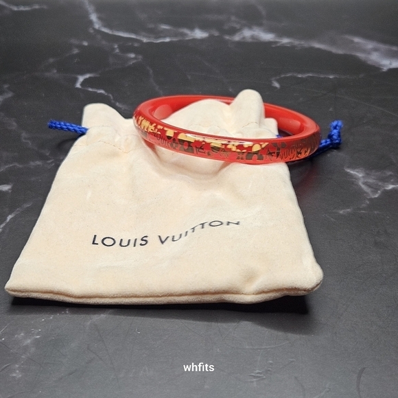 Louis Vuitton Jewelry - Louis Vuitton Red Monogram Acrylic Bracelet Bangle